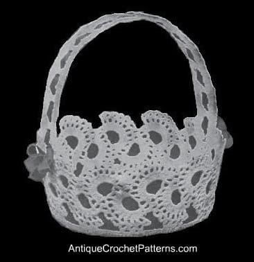 Large Crochet Basket with Handle