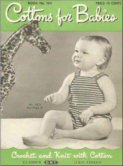 Cottons For Baby Vintage Crochet Pattern Book