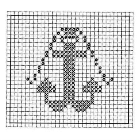 Baby Blanket Embroidery Pattern - Anchor